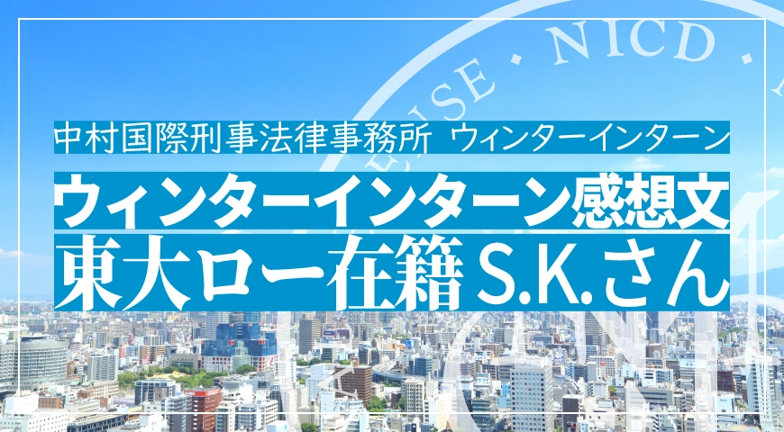 ウィンターインターン参加者感想文S.K.さん(2018年)(東大ロー在籍)